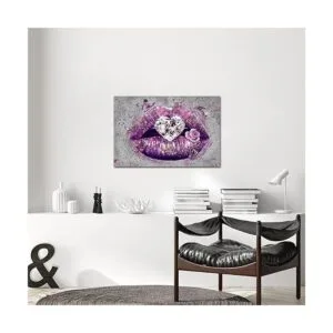 RnnJoile Lienzo decorativo para pared con forma de corazón_3