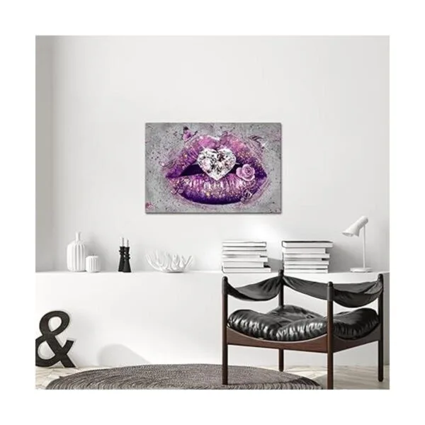 RnnJoile Lienzo decorativo para pared con forma de corazón_3