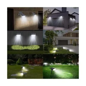 AOUNQ 64 luces LED solares para exteriores 1000 lúmenes_7