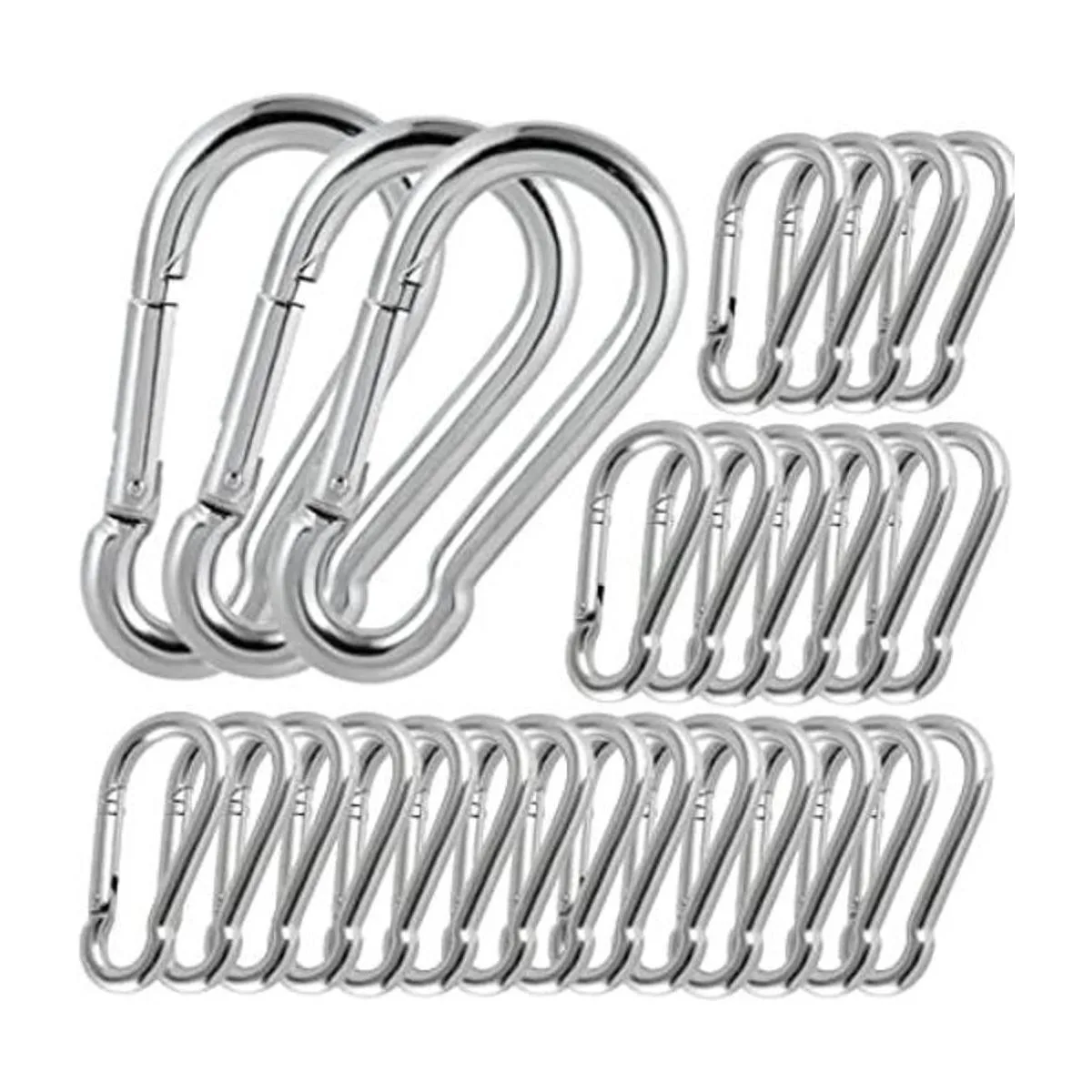 Paquete de 100 clips de mosquetón de alta resistencia M8_1