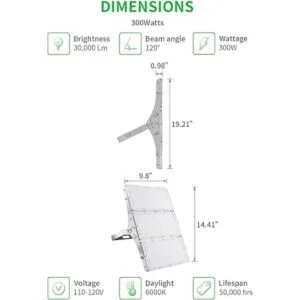 Viugreum Luz de inundación LED de 300 W luces de estadio_2