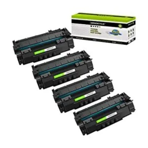 GREENCYCLE Paquete de 4 cartuchos de tóner negro Q5949A_1