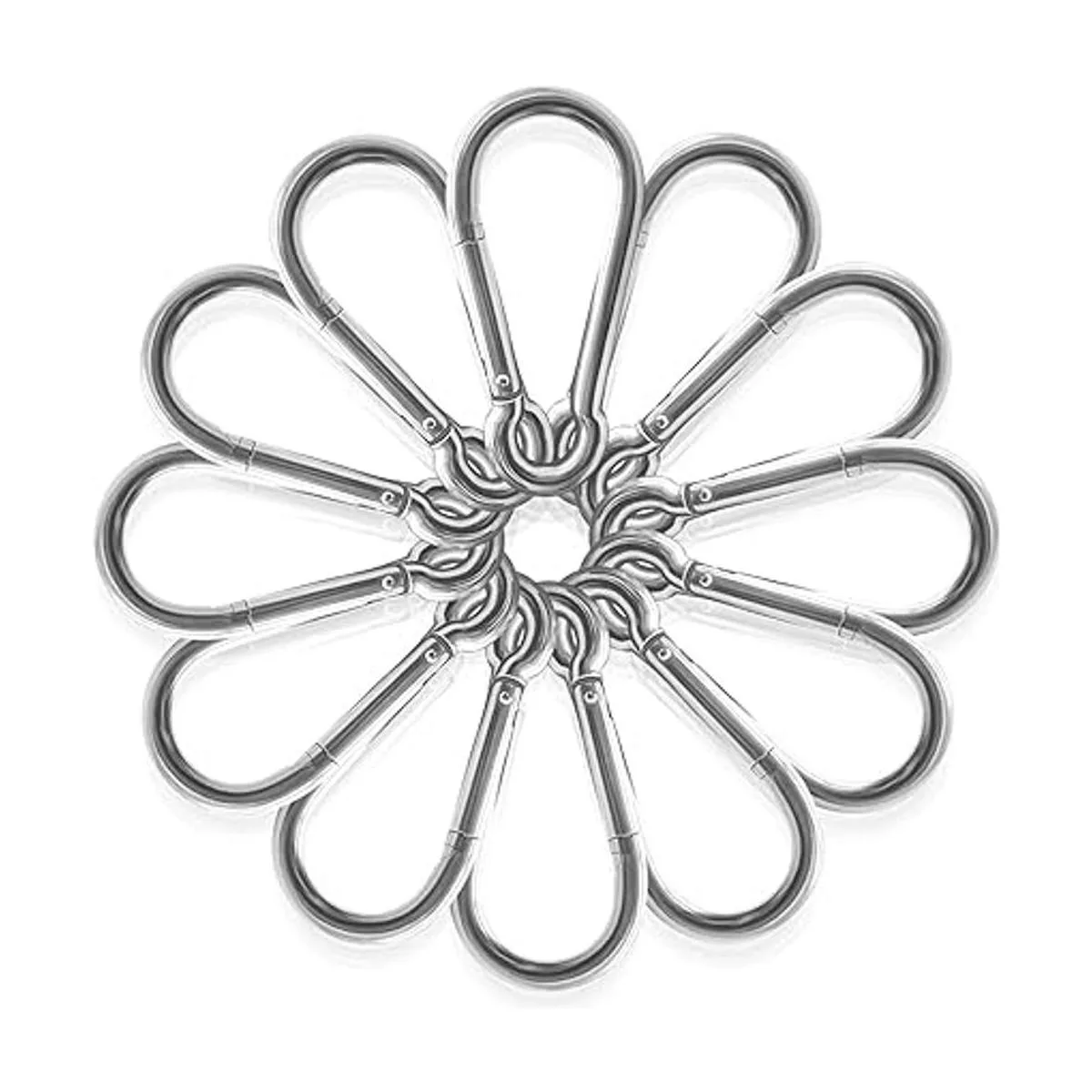 Paquete de 100 clips de mosquetón de alta resistencia M8_5