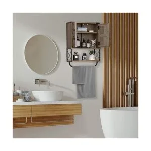 Rustown Gabinete de medicina rústico con dos puertas de_4