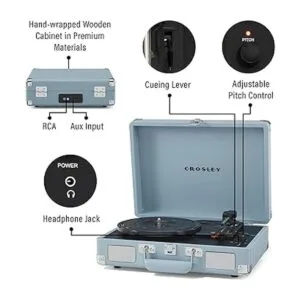 Crosley Tocadiscos vintage CR8005FTN Cruiser Plus de 3_3