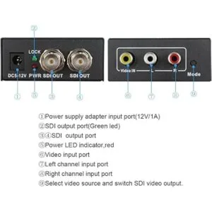 Wiistar AV CVBS a 3GSDI Audio Video Convertidor compuesto_4