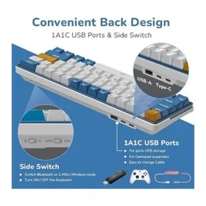 RK ROYAL KLUDGE Teclado mecánico inalámbrico RK61 Plus_4