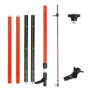 Poste de nivel láser trípode telescópico de 12.1 ft con_2