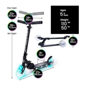Aero Kick Scooter for Kids Ages 612 with Dynamic RGB_4
