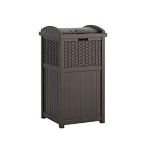 Suncast Cubo de basura de resina para exteriores de 33_1