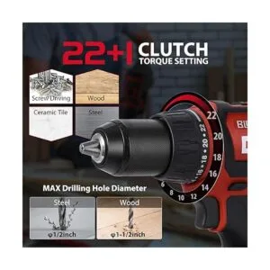 DCK Juego de taladro inalámbrico sin escobillas taladro_5