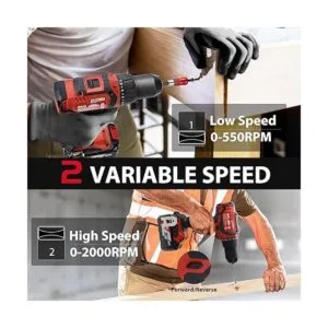 DCK Juego de taladro inalámbrico sin escobillas taladro_4