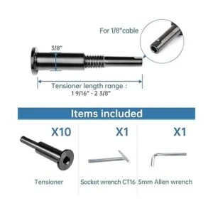 Muzata Paquete de 10 unidades de 18 pulgadas kit de_2