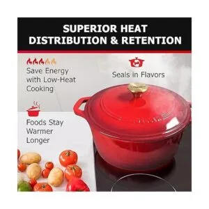 Mueller DuraCast Olla de horno holandés de hierro fundido_3