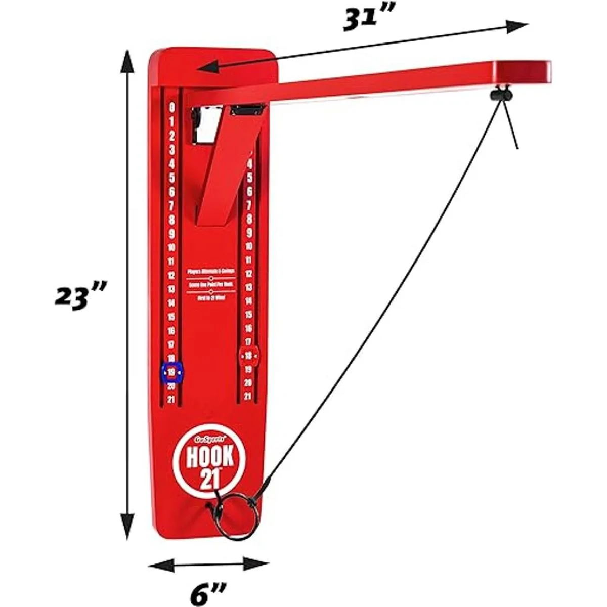 GoSports Hook21 Juego de anillo de montaje en pared_4