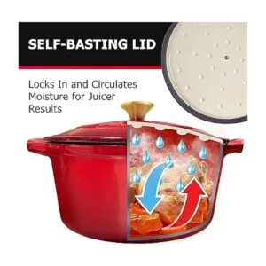 Mueller DuraCast Olla de horno holandés de hierro fundido_4