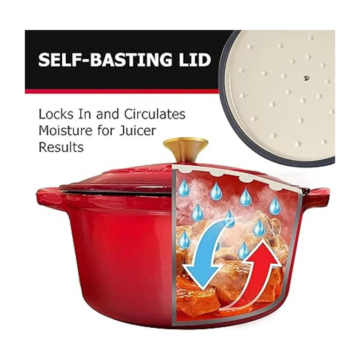 Mueller DuraCast Olla de horno holandés de hierro fundido_4