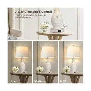 PARTPHONER Juego de 2 lámparas de mesa lámpara táctil de_2