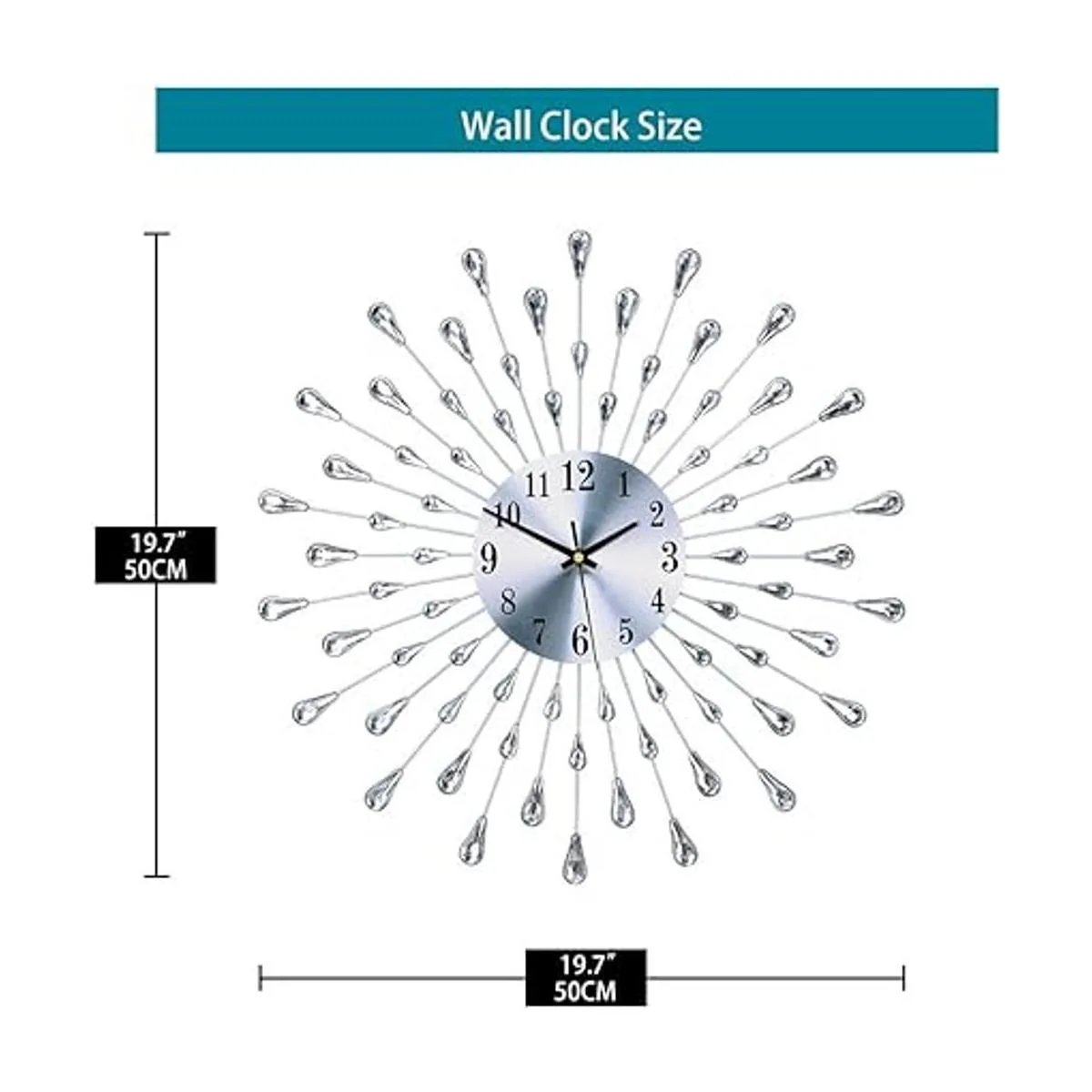 FLEBLE Relojes de pared grandes para decoración de sala de_4