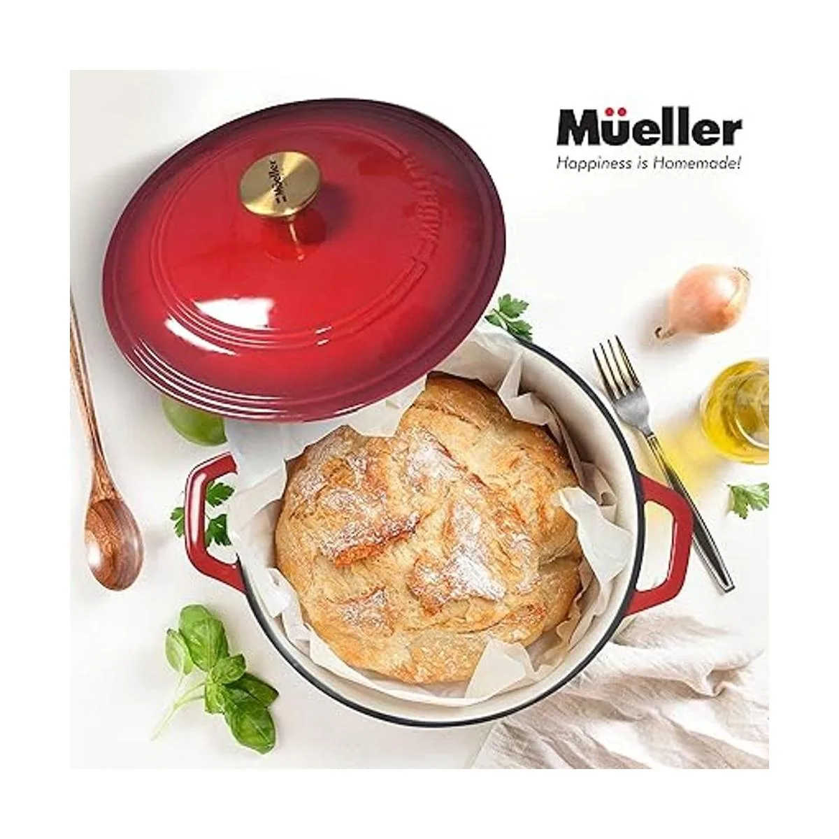 Mueller DuraCast Olla de horno holandés de hierro fundido_7