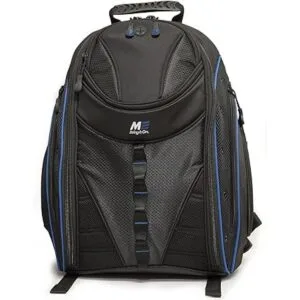 Mobile Edge negro con borde azul Express mochila para_2