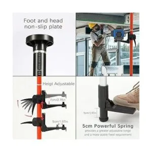 Poste de nivel láser trípode telescópico de 12.1 ft con_6