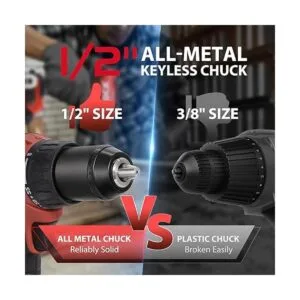 DCK Juego de taladro inalámbrico sin escobillas taladro_3