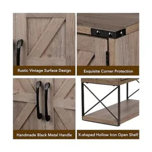 Rustown Gabinete de medicina rústico con dos puertas de_6