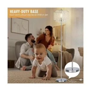 Lámparas de pie de cristal para sala de estar pantalla de_4