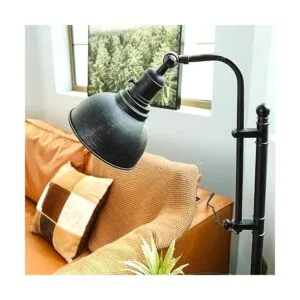 VONLUCE Lámpara de escritorio rústica negra ajustable_3