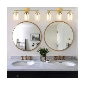 Lámparas de baño luces de tocador luces de baño doradas_5