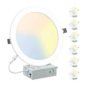 Paquete de 6 luces LED empotrables de 8 pulgadas con caja_1