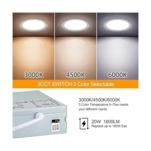 Paquete de 6 luces LED empotrables de 8 pulgadas con caja_2