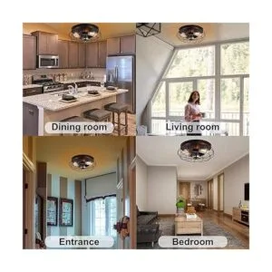 Lámpara de techo de montaje empotrado negro vintage semi_7