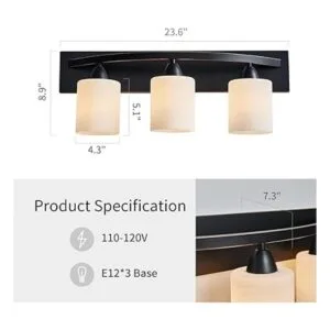 ANJIADENGSHI Lámpara de baño de bronce aceitado para_2