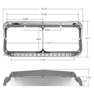 Partsam 2 biseles para faros delanteros cromados con_4