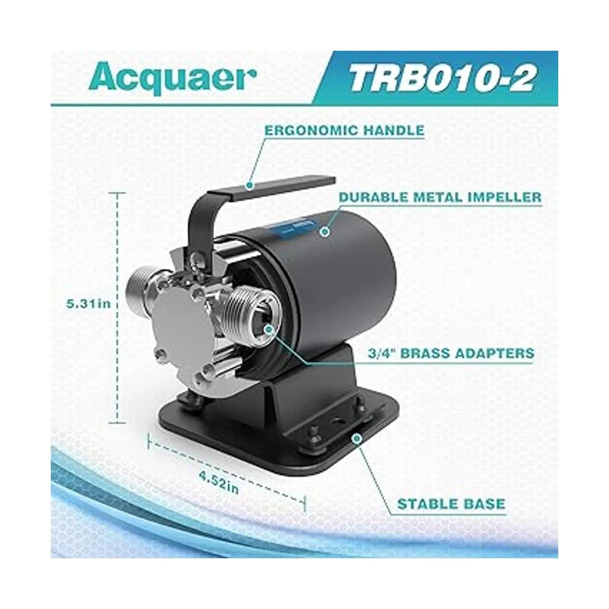 Acquaer Bomba de transferencia de agua de 115 V 110 HP_2