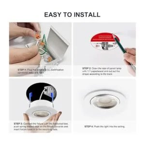 Luz LED empotrada de 3 pulgadas paquete de 4 unidades_6