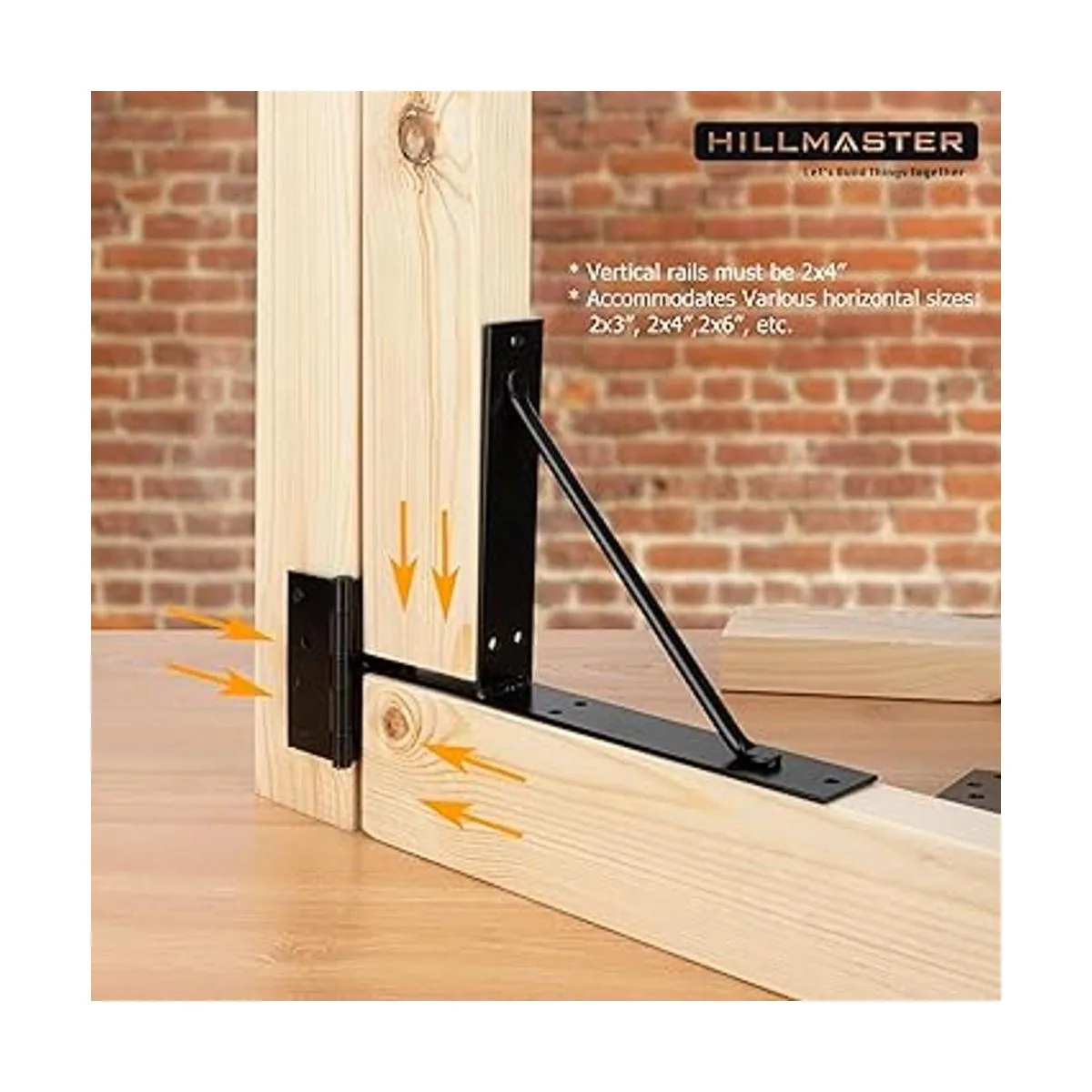 HILLMASTER 2 juegos de soporte de esquina para puerta kit_2