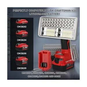 Luz de trabajo LED de 4200 LM para batería Craftsman V20_2