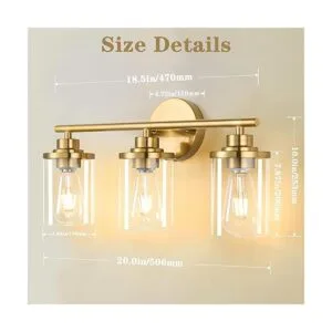 Lámparas de baño luces de tocador luces de baño doradas_6