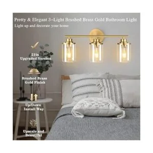 Lámparas de baño luces de tocador luces de baño doradas_4