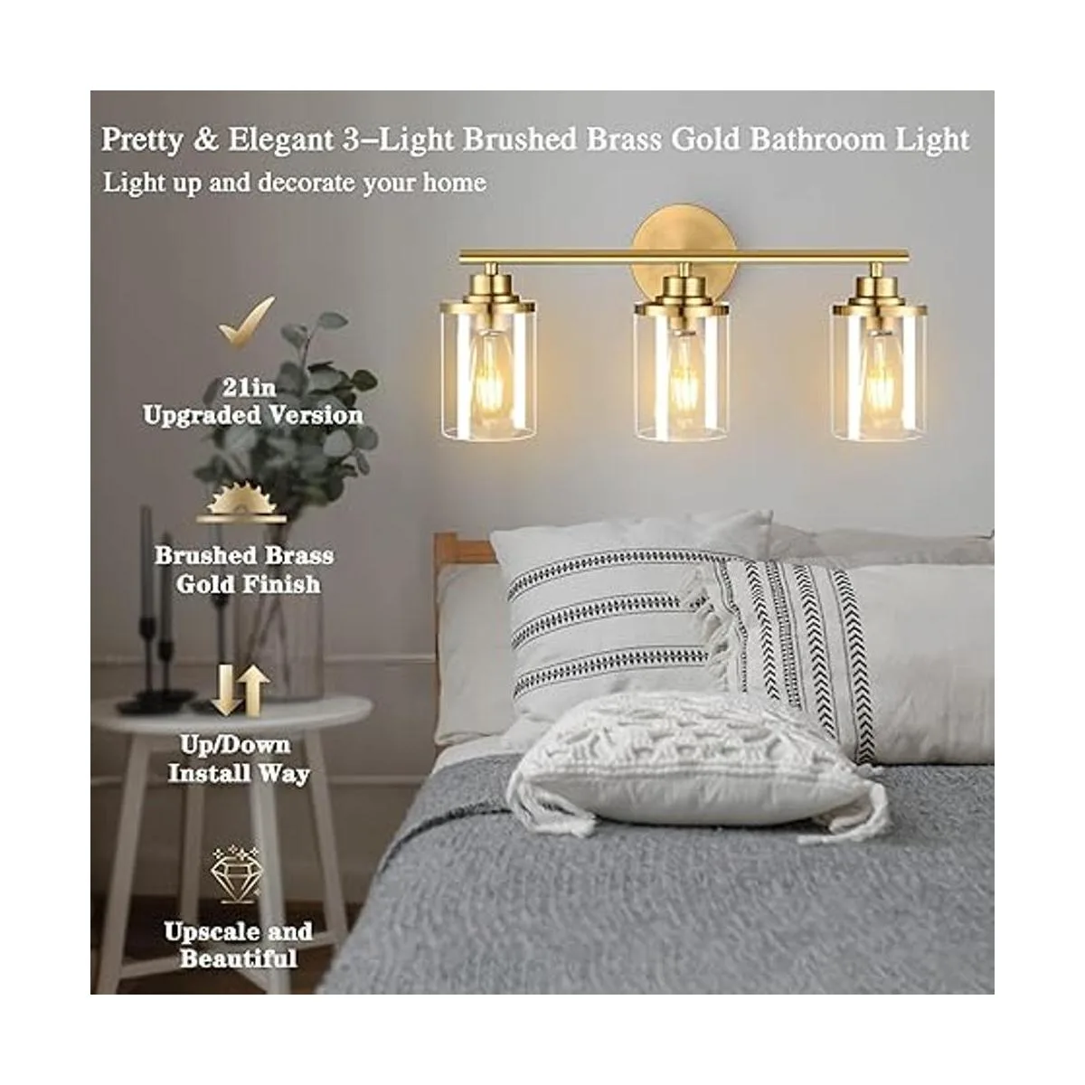 Lámparas de baño luces de tocador luces de baño doradas_4