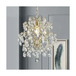 Bestier Lámpara de techo moderna con colgante de cristal_5