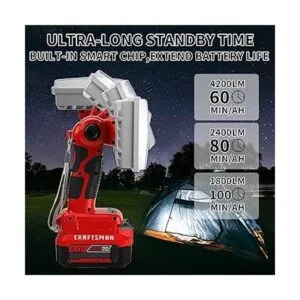 Luz de trabajo LED de 4200 LM para batería Craftsman V20_4