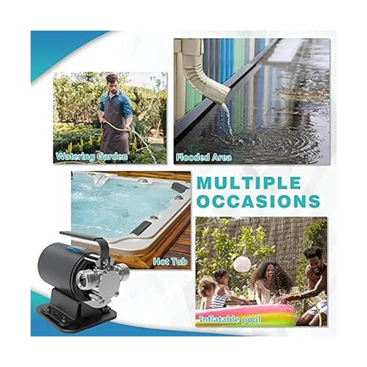 Acquaer Bomba de transferencia de agua de 115 V 110 HP_6