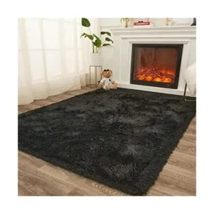 AMTOVO Alfombras de área de pelo largo para dormitorio_1