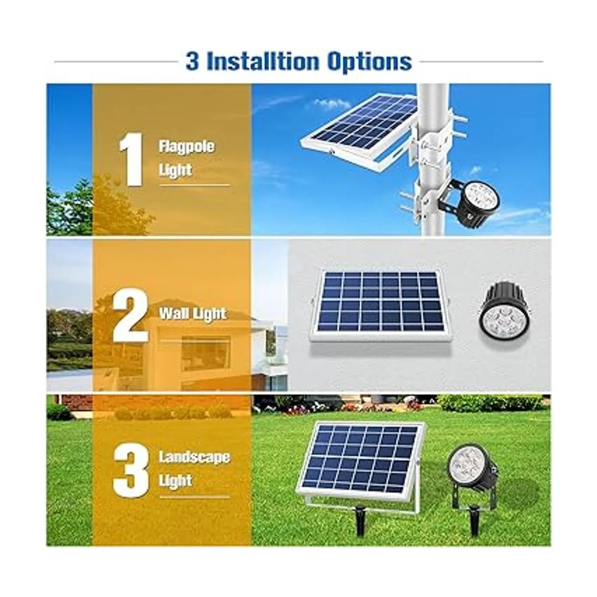 APONUO Luz solar para mástil de bandera luces solares_5