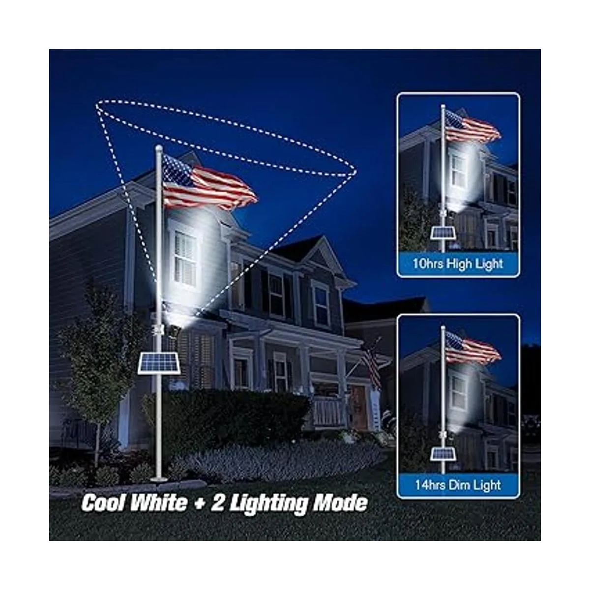 APONUO Luz solar para mástil de bandera luces solares_4