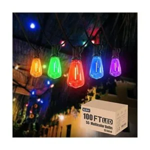 Cadena de luces multicolor de 100 pies para exteriores_1